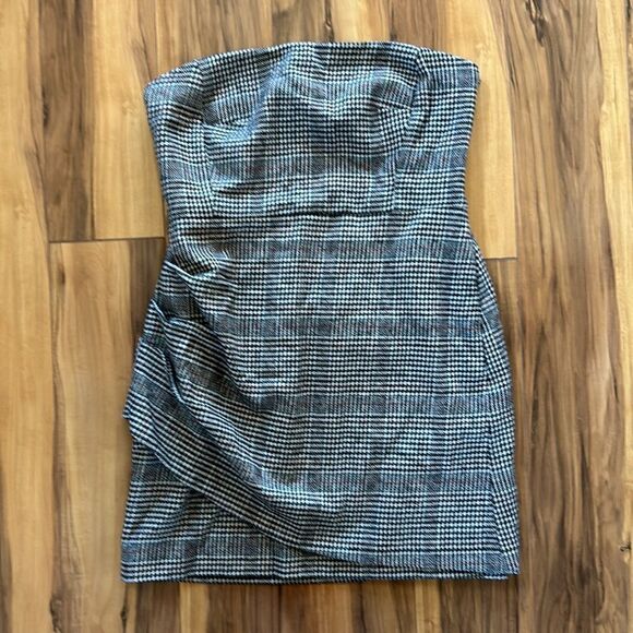 NEW House Of Harlow 1960 Plaid Strapless Dress - Picture 4 of 7